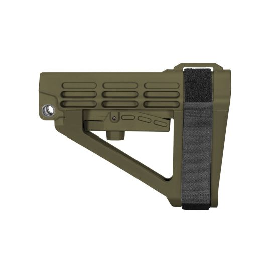 SB Tactical SBA4 5-Position Adjustable Pistol Stabilizing Brace OD Green