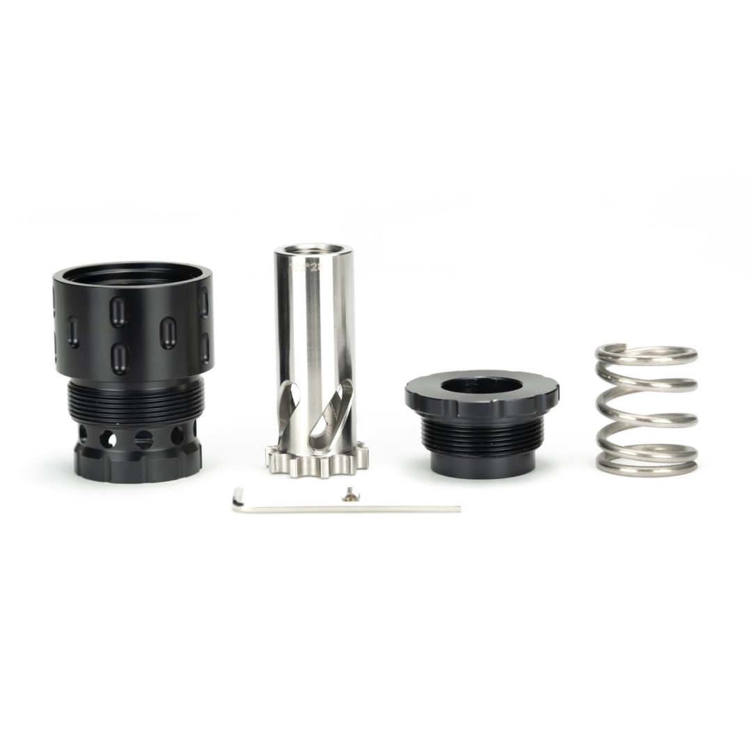Sa2a4c6f5c0ba4f4184e4e84befc913740.jpg 7"L 1.5"OD Dodecagonal Stainless Steel Modular Solvent Trap 5/8×24+1/2×28 1.375×24 MST+ 13.5x1LH,1/2×28,9/16×24,.578×28 Booster