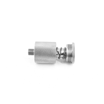 Stainless Steel External Recoil Booster Disconnector — 1/2×28 Male to 13.5×1LH Female