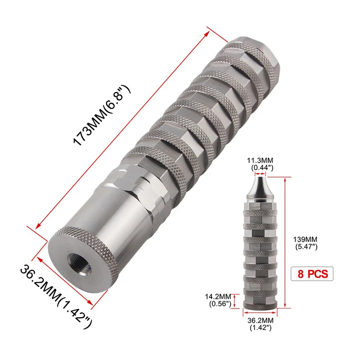 Stainless-Steel-Modular-Solvent-Trap-1.jpg 6.8″Lx1.42″OD Stainless Steel Modular Solvent Trap Fuel Filter Kit