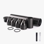 6″Lx1.05″OD Aluminum Solvent Trap Kit with Dry Storage Cups (1/2×28 or 5/8×24)