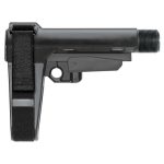SB Tactical SBA3 5 Position Adjustable Arm Brace Buffer Tube Not Included, Black